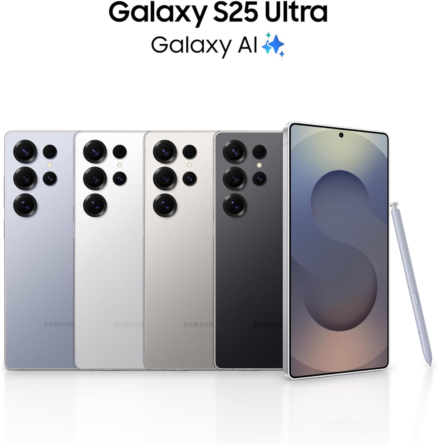 Samsung Galaxy S25 Ultra AI Phone, 256GB Storage, 12GB RAM, Titanium Black, Android Smartphone, 200MP Camera, S Pen, Long Battery Life