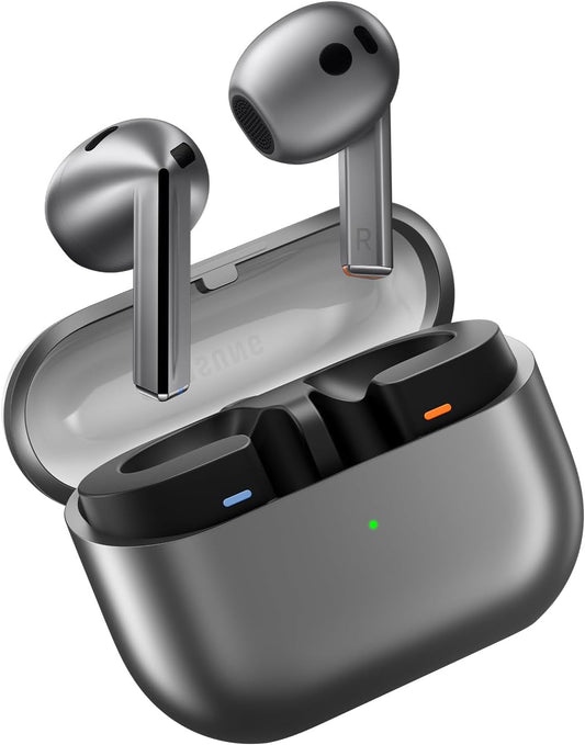 Samsung Galaxy Buds3, Silver, Wireless Bluetooth Earbuds with ANC.