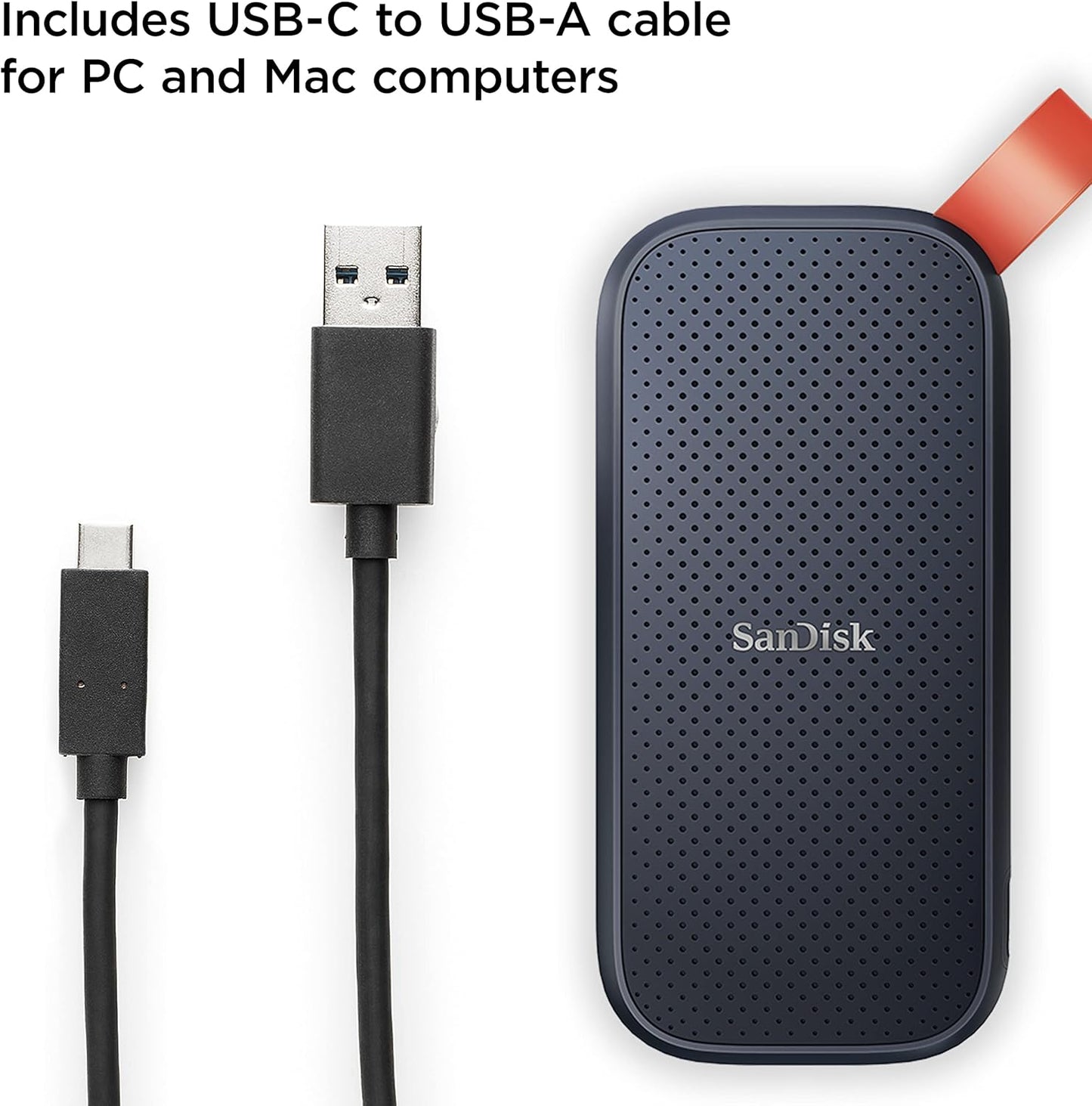 SanDisk 2TB Portable SSD - Up to 800MB/s, USB-C, USB 3.2 Gen 2