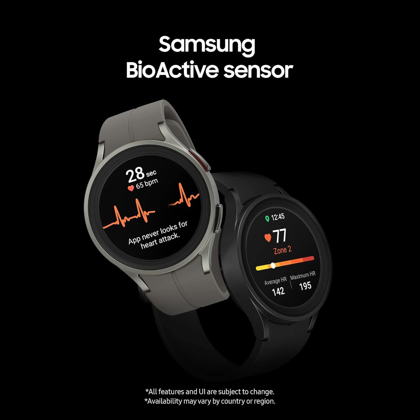 Samsung Galaxy Watch5 Pro 45mm Bluetooth Smart Watch, Black Titanium