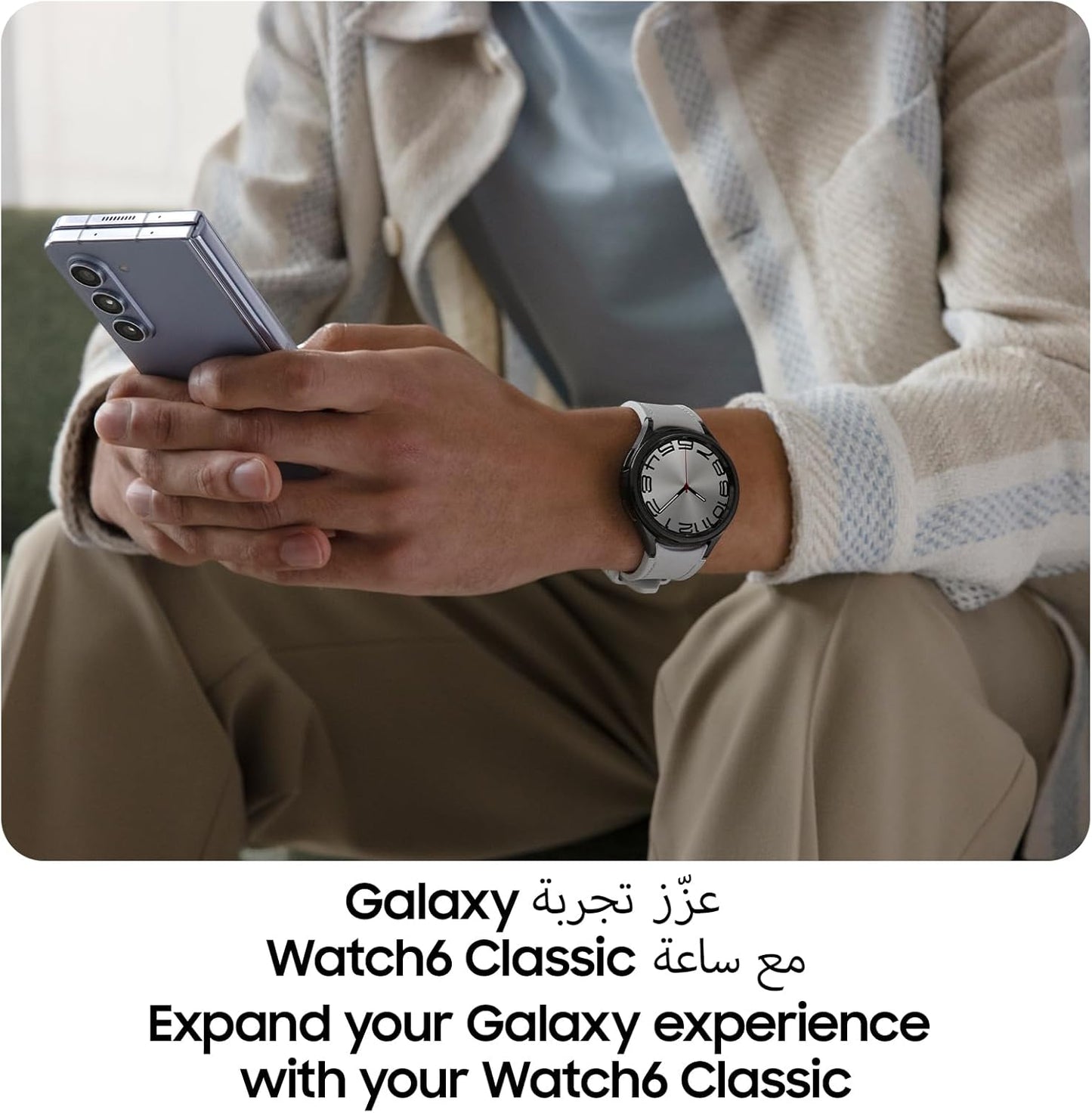 Samsung Galaxy Watch 6 Classic Smartwatch, Health Monitoring.47mm,  Silver