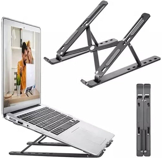 Portable Aluminum Laptop Stands for Desk -  Adjustable Lightweight Compatible with Laptop, MacBook & Chromebook