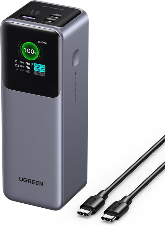 UGREEN Nexode Power Bank 25000mAh 200W PD 3.1 Laptop Portable Charger .
