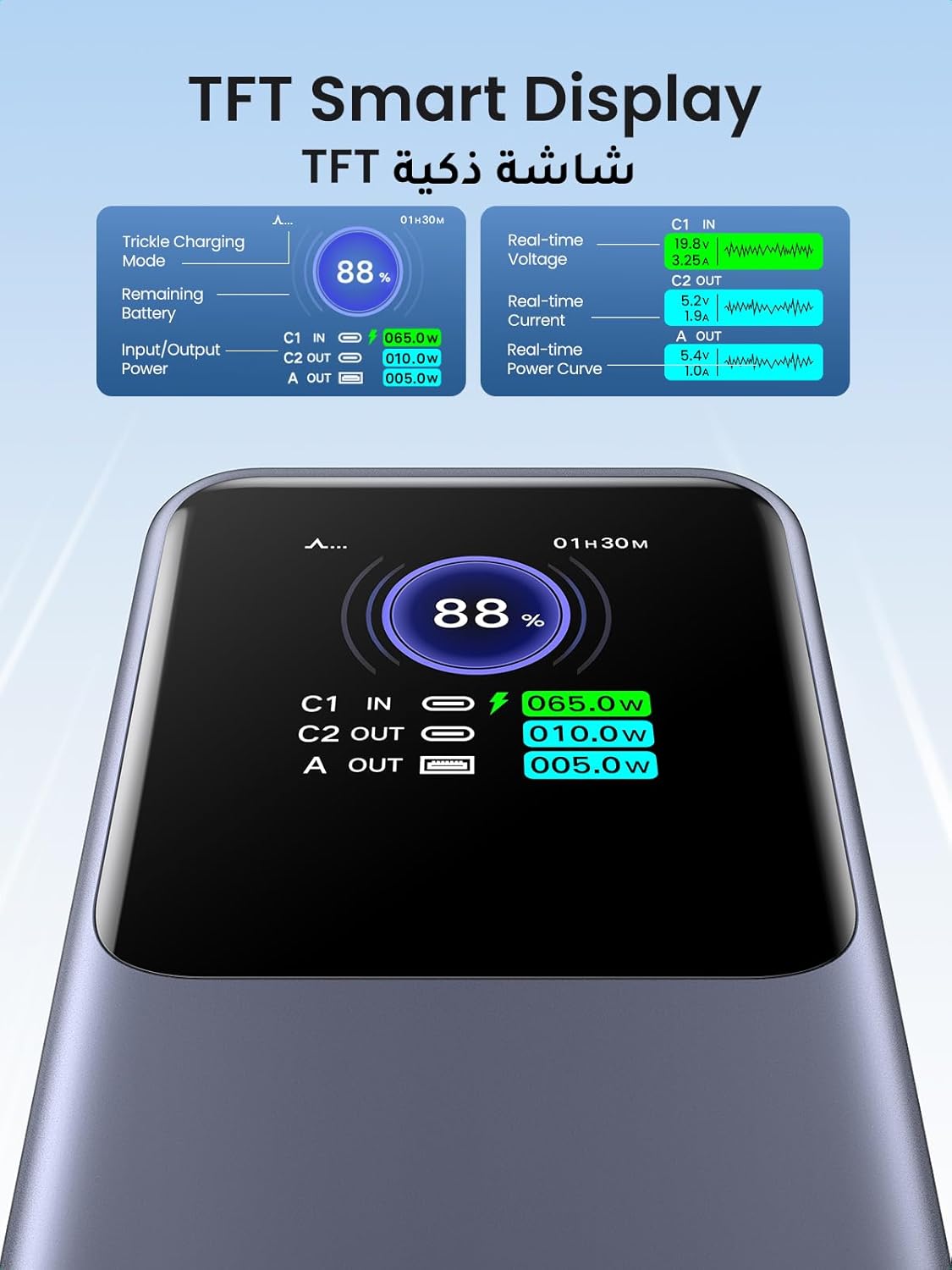 UGREEN Nexode Power Bank 25000mAh 200W PD 3.1 Laptop Portable Charger .